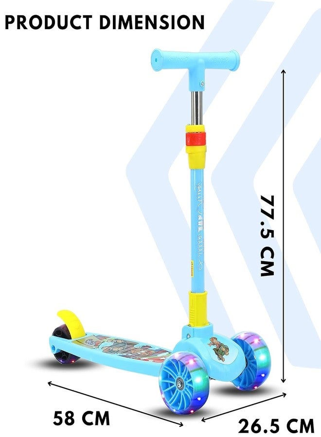 Drumstone (𝟏𝟓 𝐘𝐞𝐚𝐫𝐬 𝐰𝐚𝐫𝐫𝐚𝐧𝐭𝐲) Smart Foldable Kick Scooter for Kids | 3 Adjustable Heights, LED Light-Up PU Wheels | Durable, Foldable & Safe Design | Supports up to 45 Kg | for Ages 3+ - Image 4